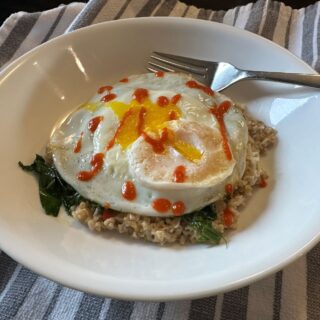 Savory breakfast oats